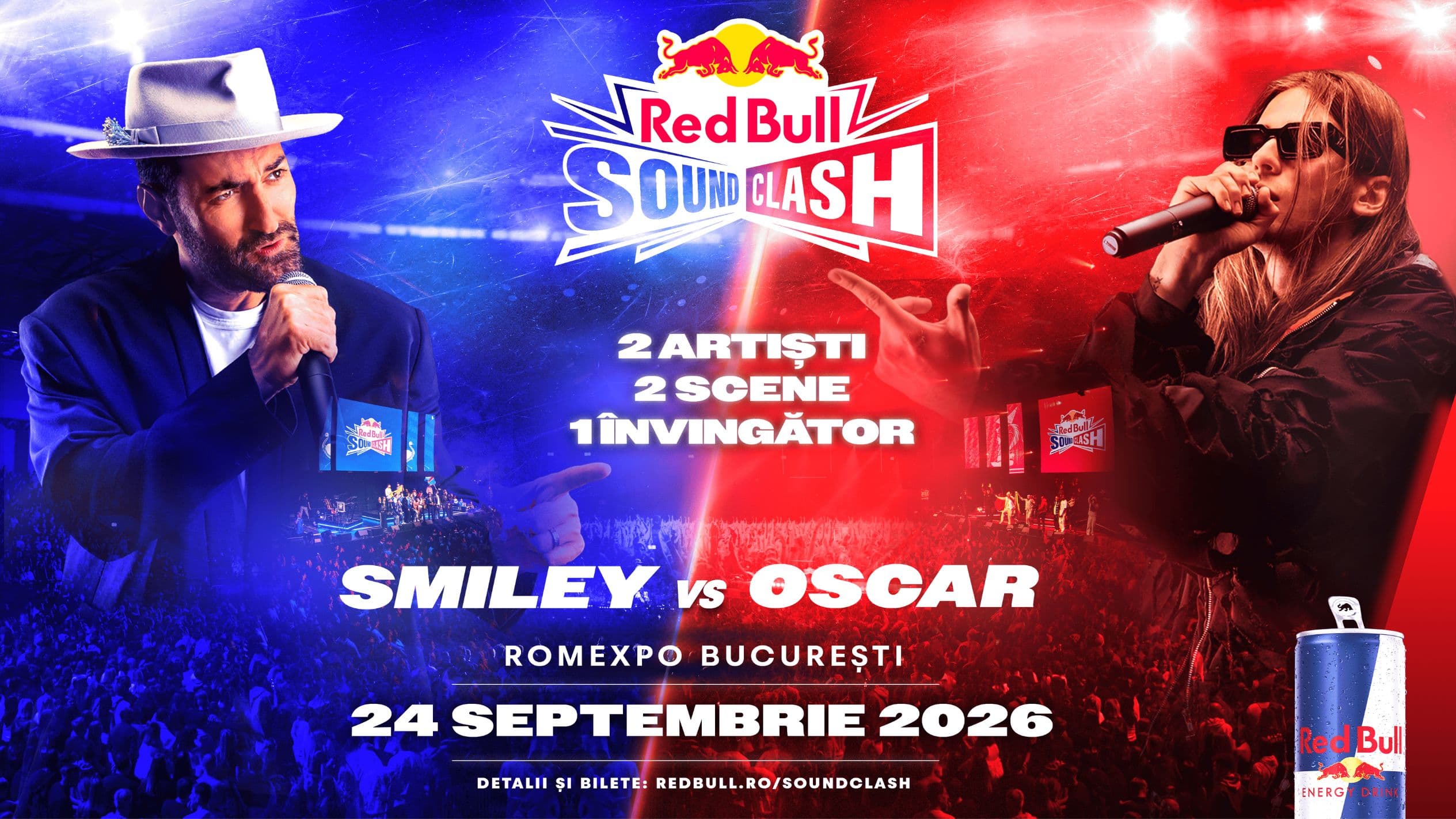Afiș pentru Smiley și Oscar, față în față la Red Bull SoundClash 2026