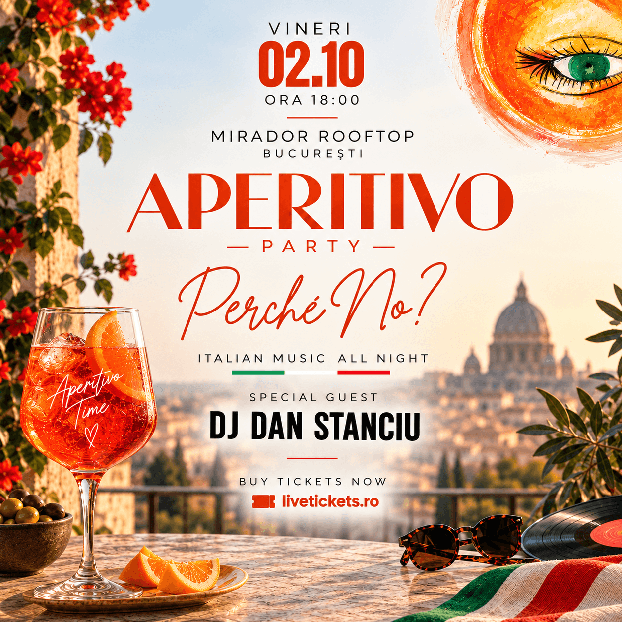 Afiș pentru Aperitivo Party: Perché no!?