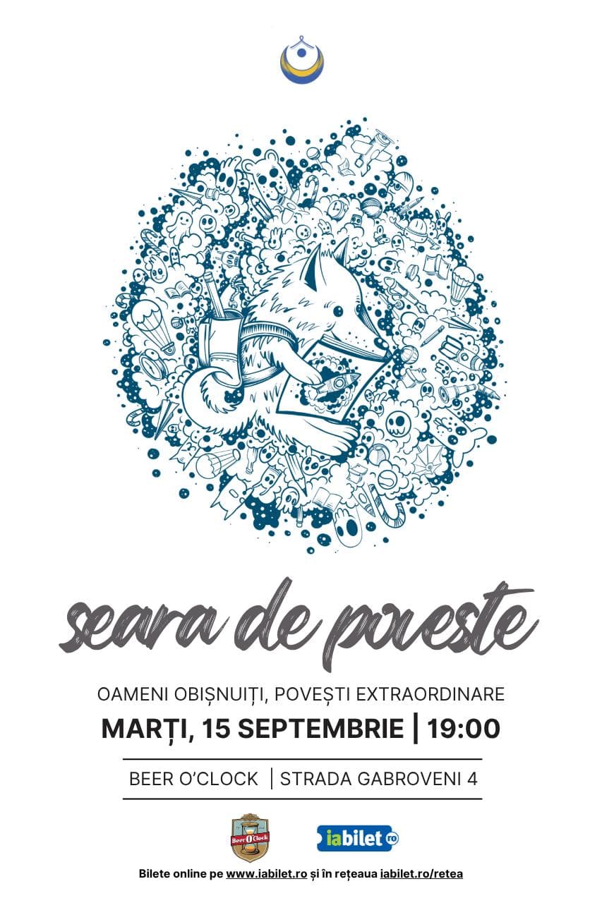 Afiș pentru Seara de Poveste | La școală | 15 Septembrie, Beer o'clock