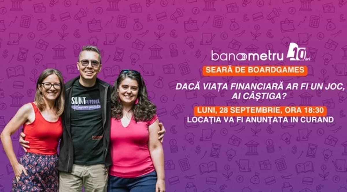 Afiș pentru Seară de boardgames: Dacă viața financiară ar fi un joc, ai câștiga?
