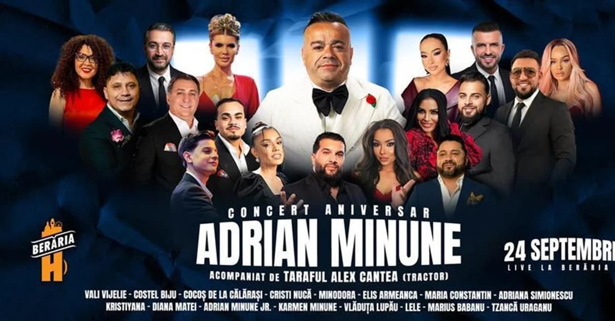 Afiș pentru Adrian Minune - Concert Aniversar, 24 septembrie 2026