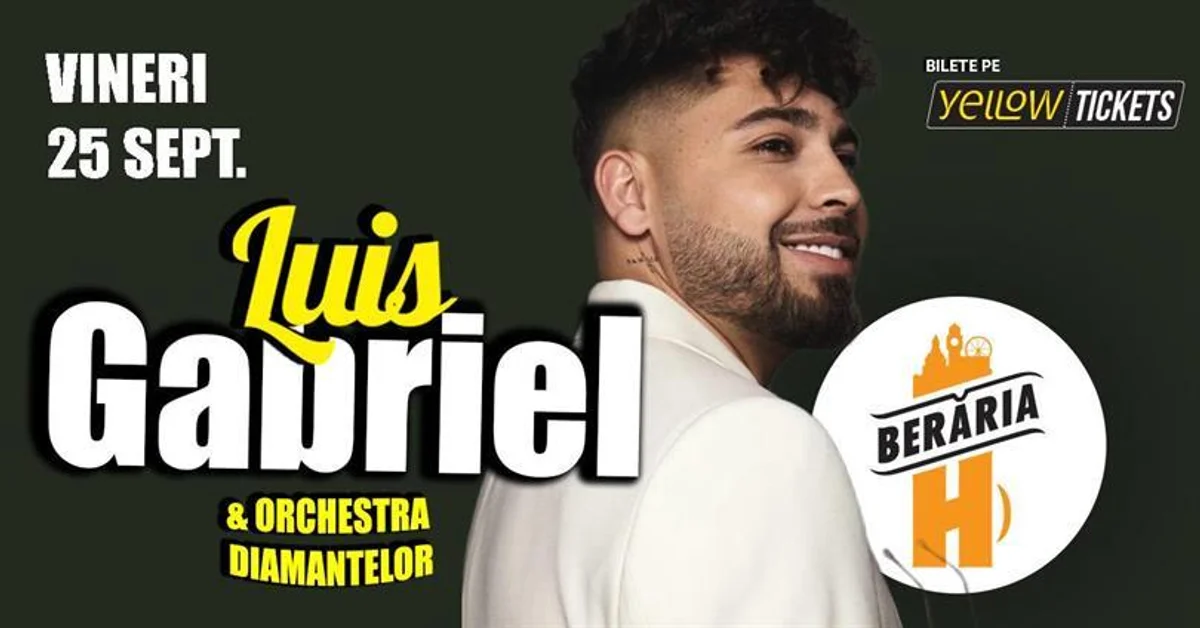Afiș pentru Luis Gabriel live la Berăria H, 25 septembrie 2026