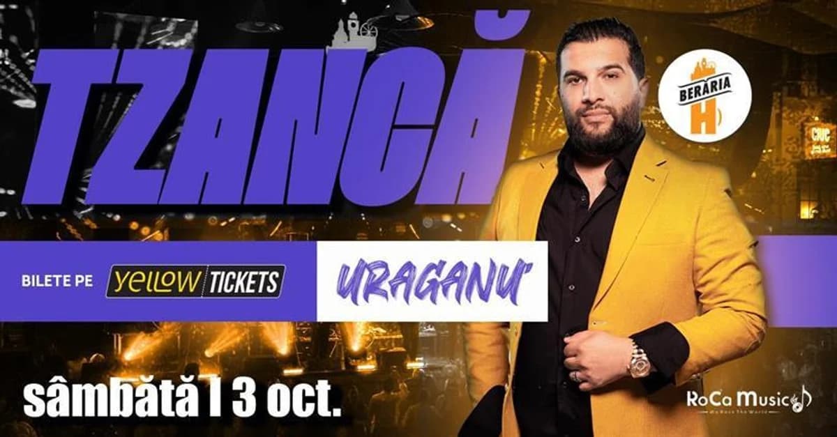 Afiș pentru Tzancă Uraganu’ LIVE la Berăria H