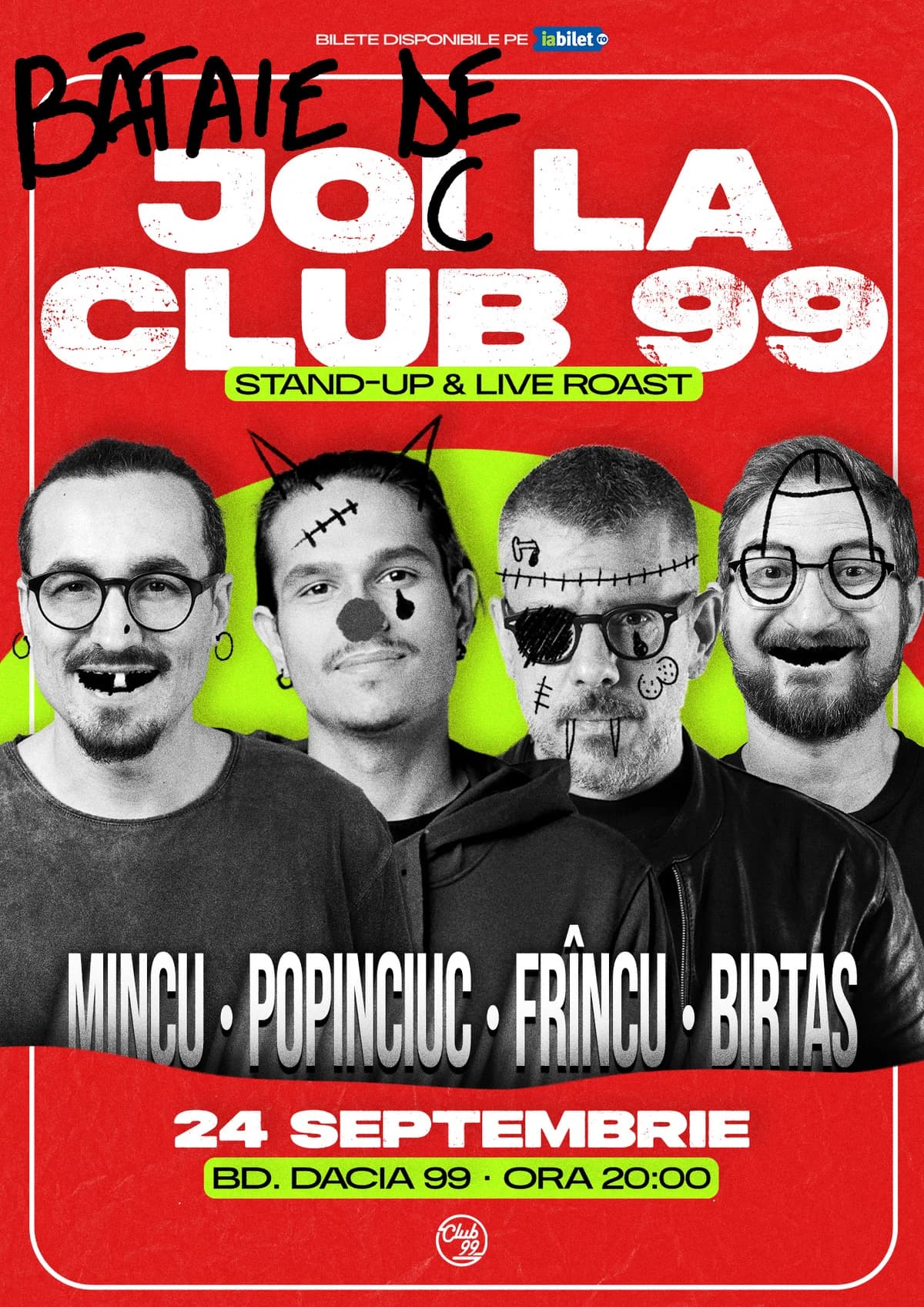 Afiș pentru Bătaie de joi cu Mincu, Popinciuc, Frîncu & Birtaș