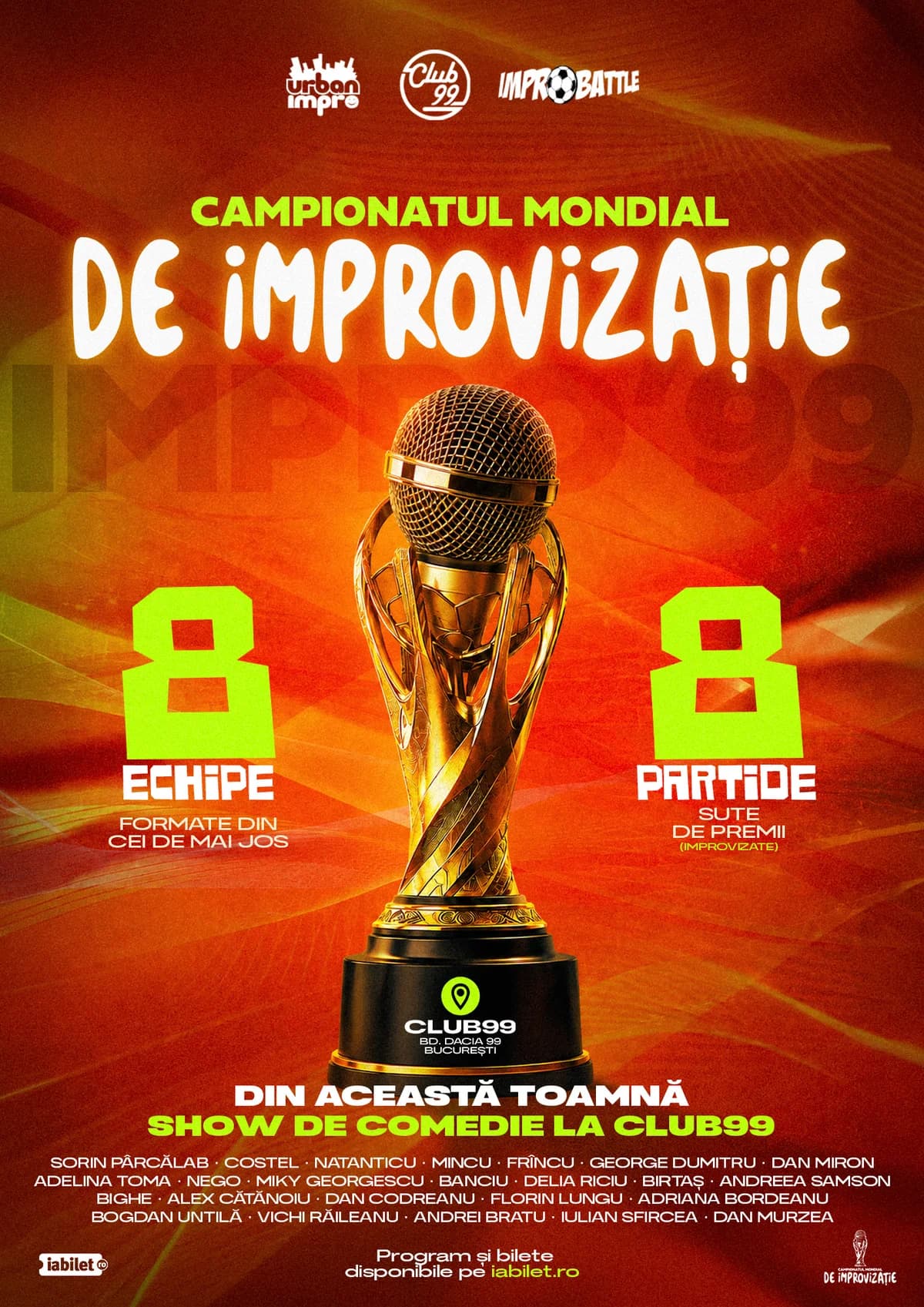 Afiș pentru Finala Mică - Campionatul Mondial de Improvizație | Comedy Show la Club 99