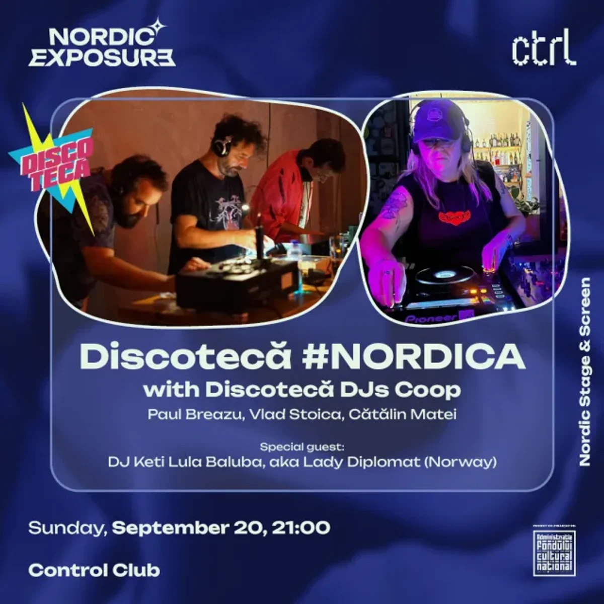 Afiș pentru Discotecă #NORDICA / Nordic Exposure: A Nordic Literary Journey – Closing Party