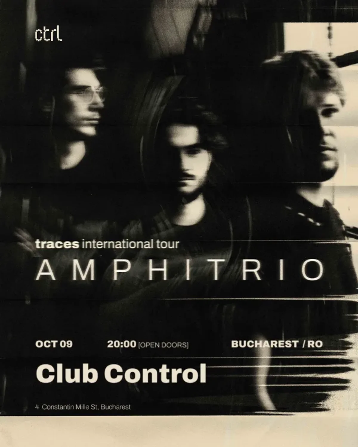 Afiș pentru LIVE: Amphitrio - Lansare EP "Traces"