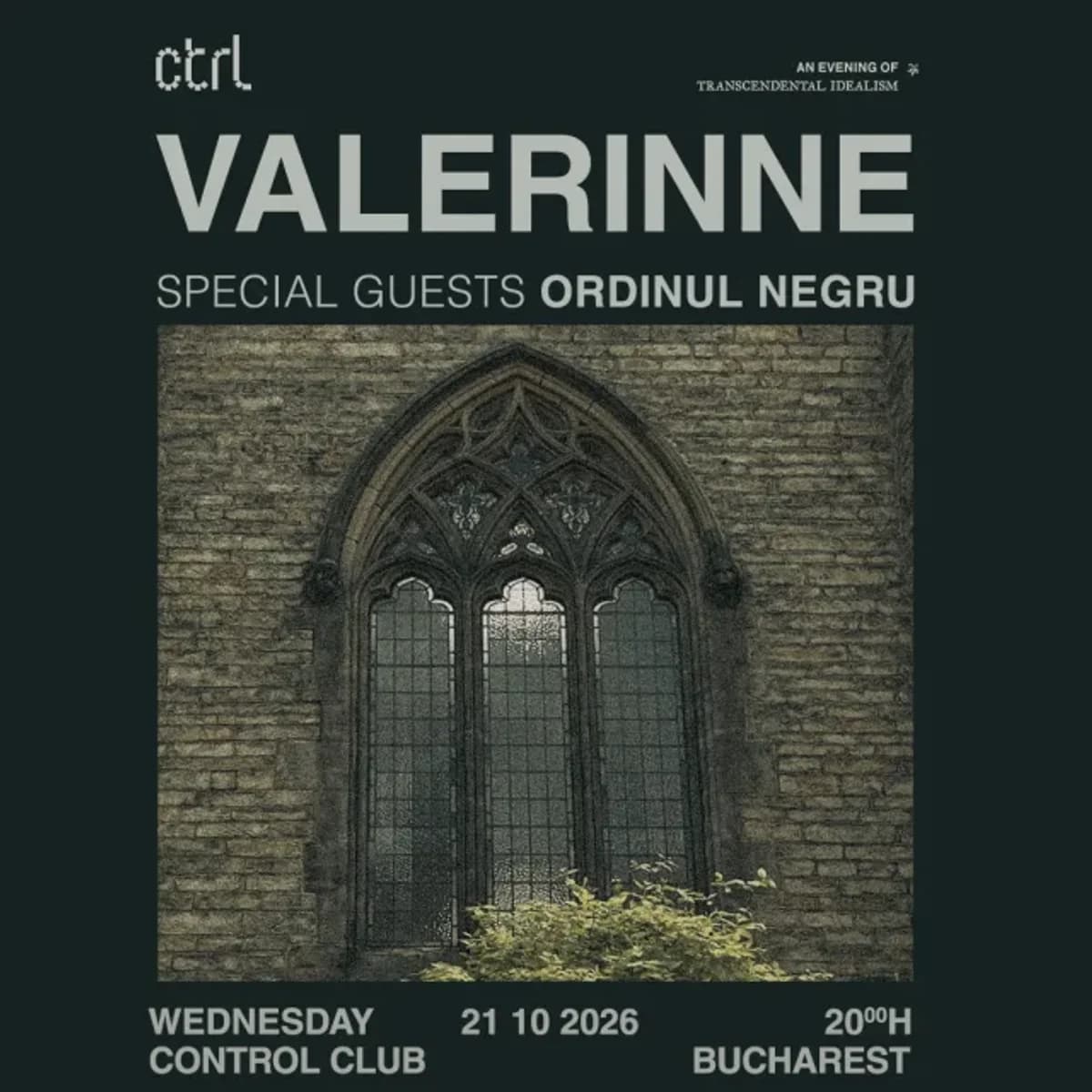Afiș pentru LIVE: Valerinne + Special Guests: Ordinul Negru