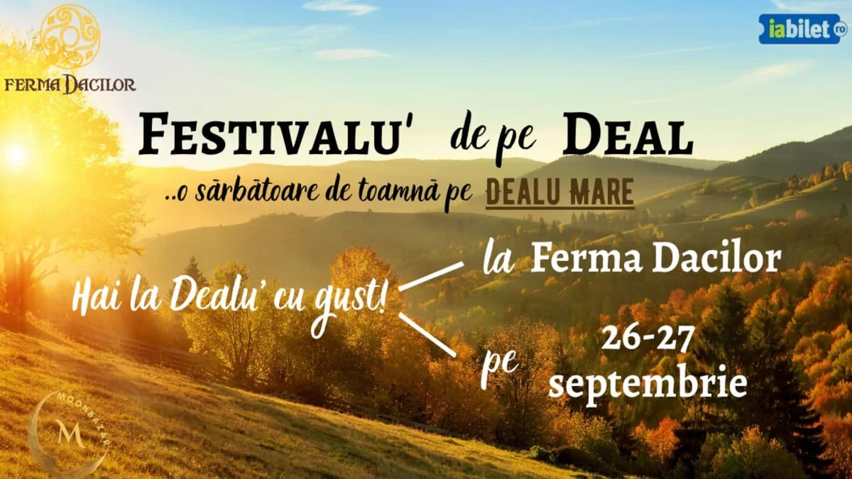Afiș pentru 1/2 Festivalu’ de pe Deal —festival de toamnă, de gust, de oameni!