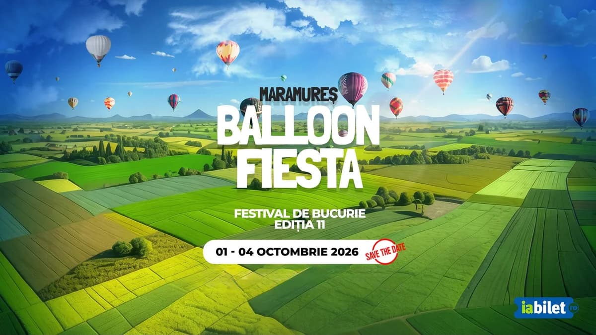 Afiș pentru 3/4 Maramureș Balloon Fiesta 2026 - un cer plin de bucurie