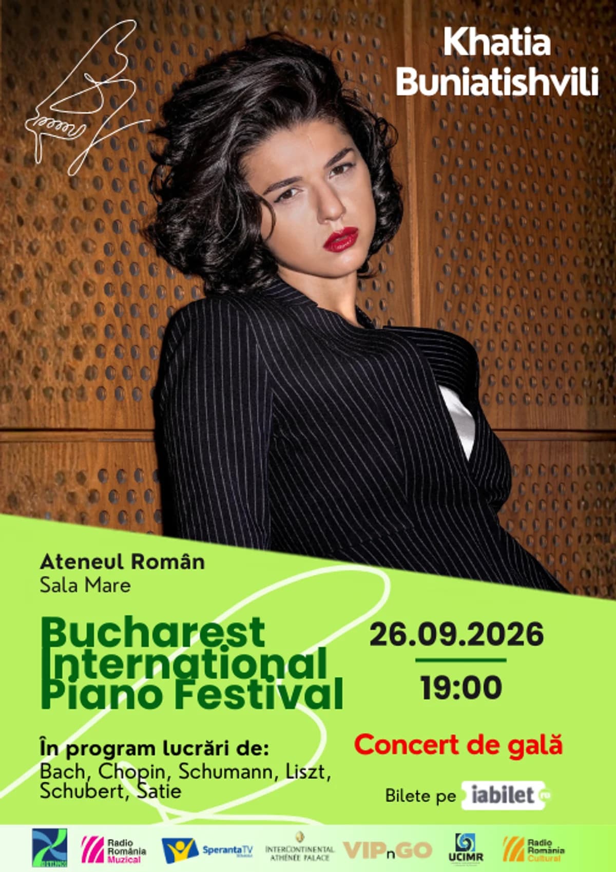 Afiș pentru Khatia Buniatishvili – Concert de Gală | Bucharest International Piano Festival