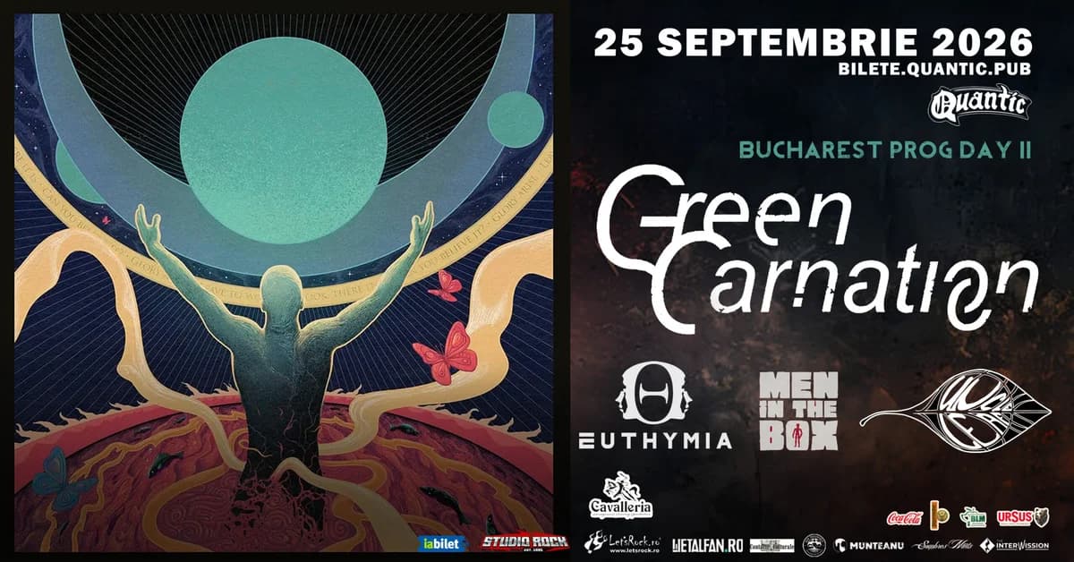 Afiș pentru Green Carnation live la Bucharest Prog Day II