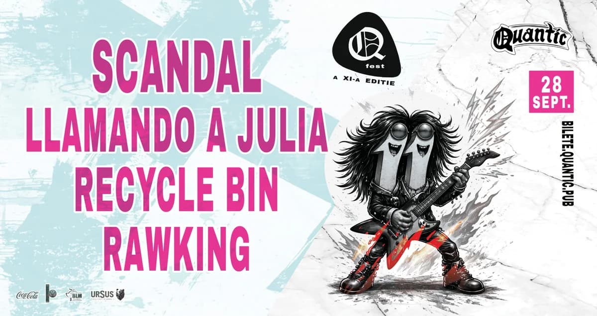 Afiș pentru QFest – Ziua I – Scandal | Llamando a Julia | Recycle Bin | RawKing
