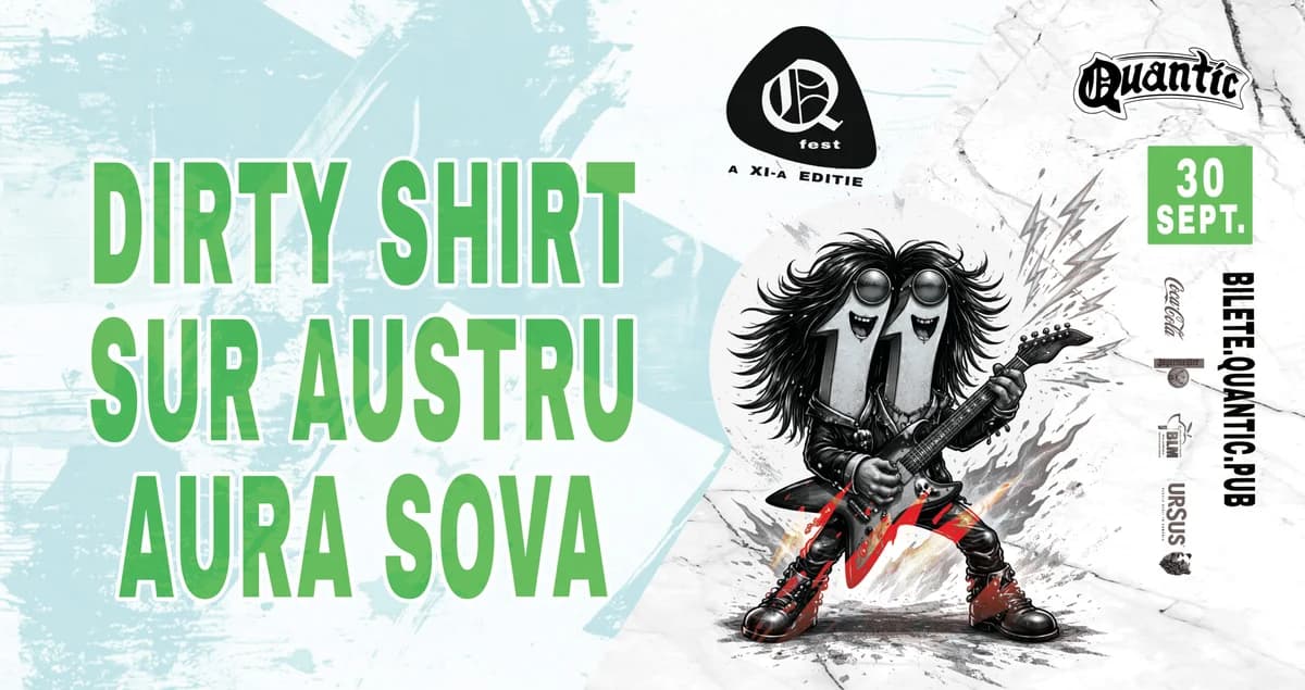 Afiș pentru QFest – Ziua III – Dirty Shirt | Sur Austru | Aura Șova
