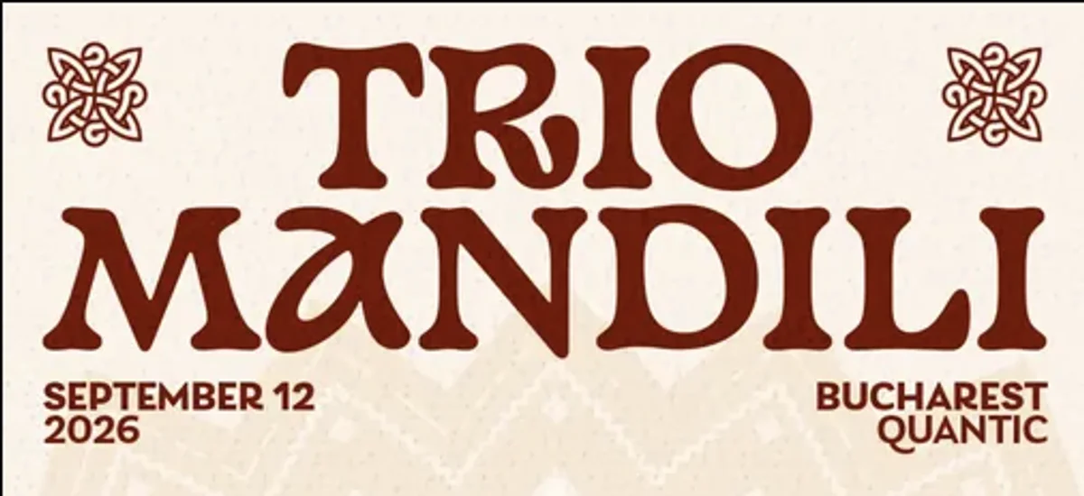 Afiș pentru Trio Mandili live în București
