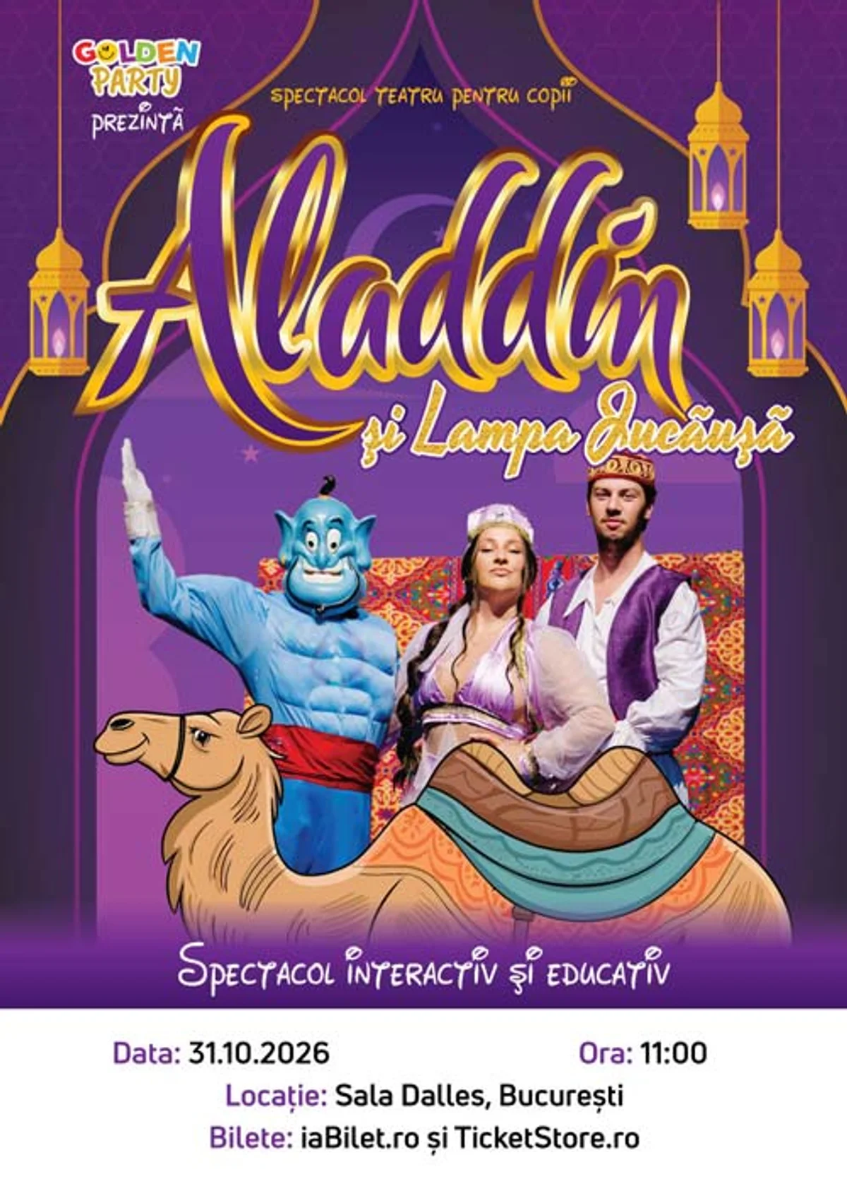 Afiș pentru Aladin și lampa jucăușă