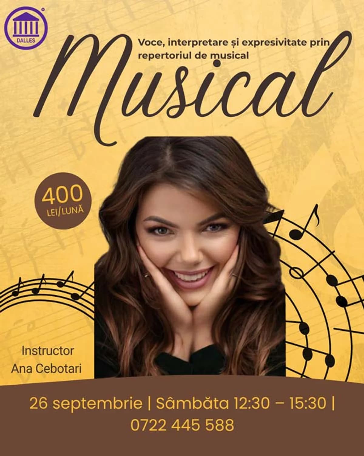 Afiș pentru Curs Musical – Ana Cebotari