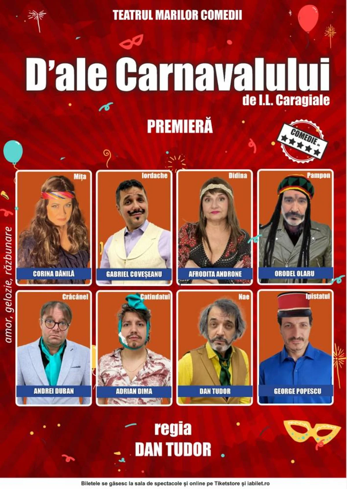 Afiș pentru D’ale Carnavalului
