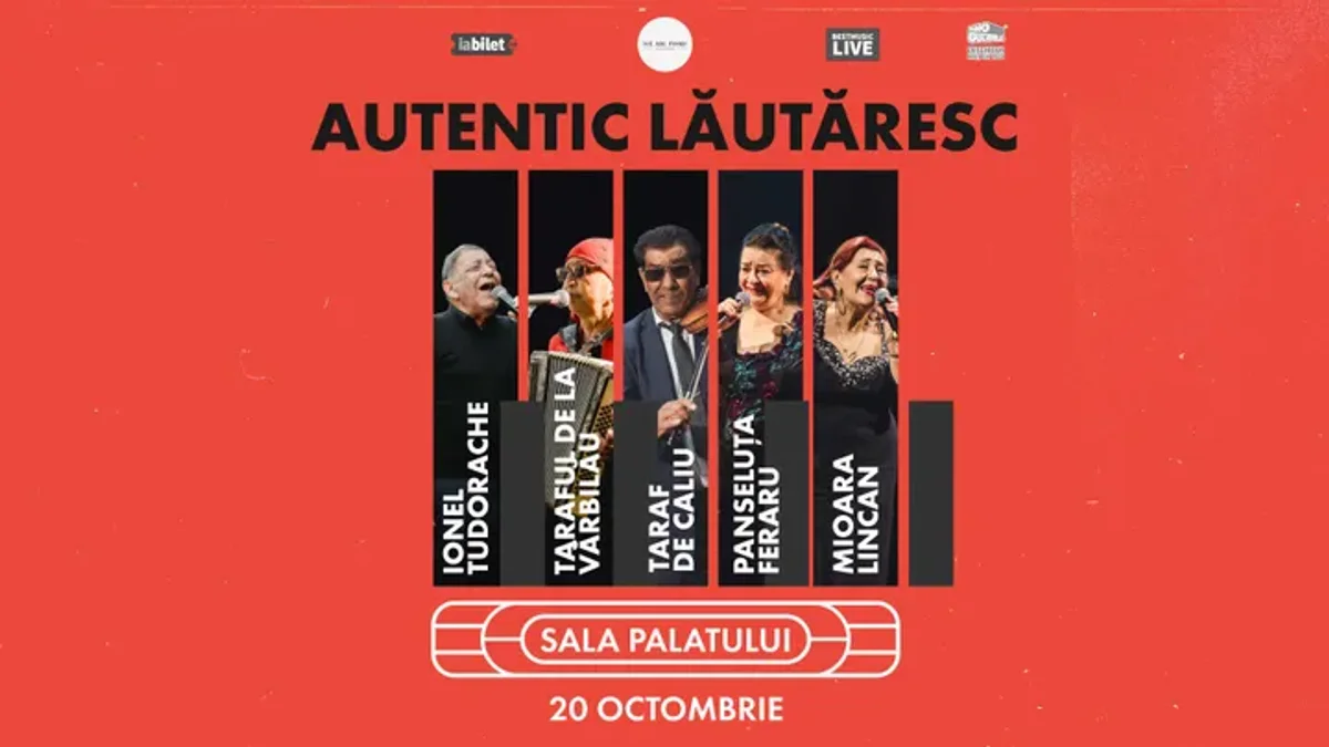 Afiș pentru Autentic Lăutăresc cu Taraful de la Vărbilău, Taraf de Caliu și Ionel Tudorache