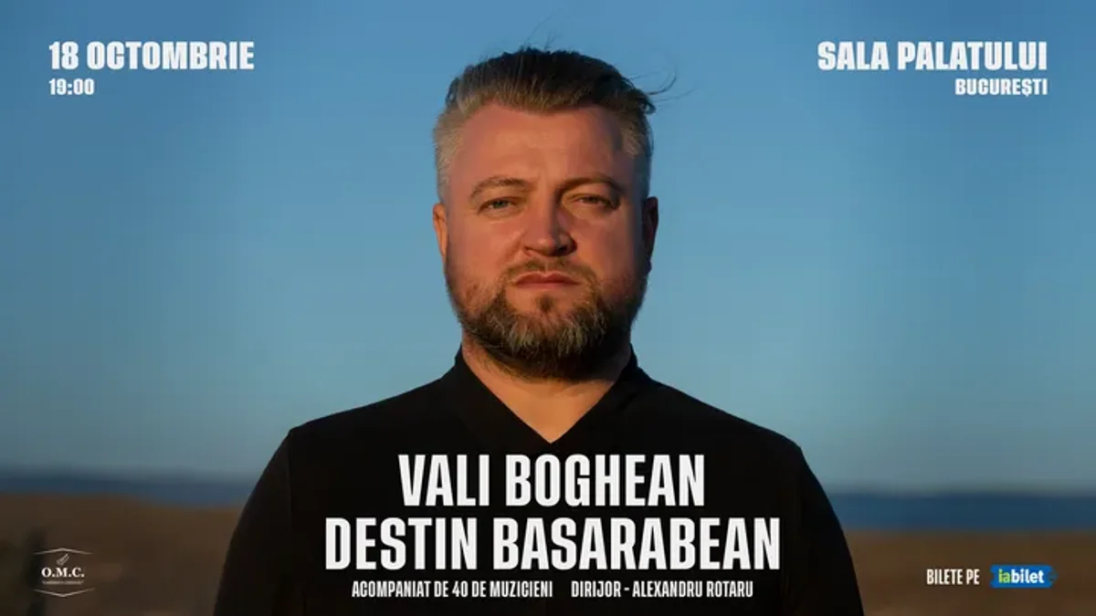Afiș pentru Concert Vali Boghean-Destin Basarabean