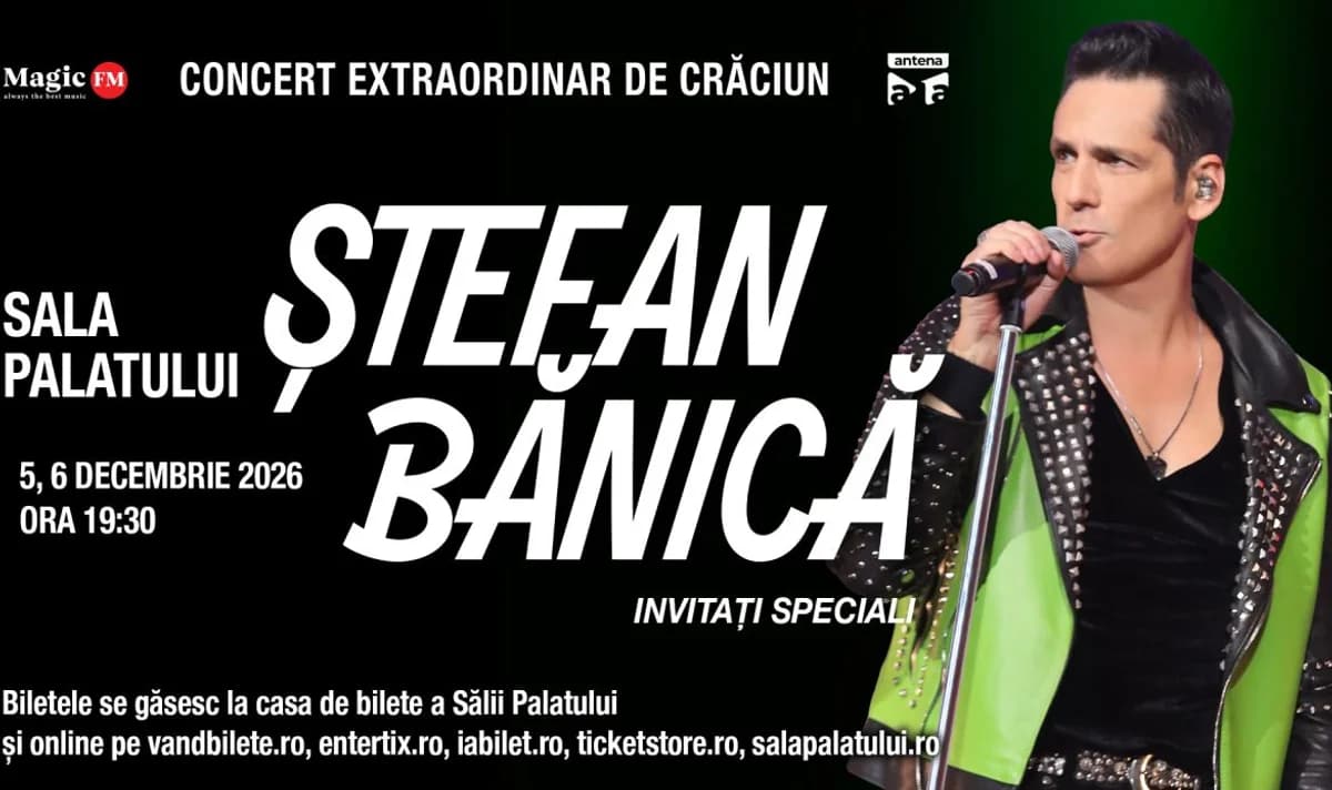 Afiș pentru Ștefan Bănică – Concert Extraordinar de Crăciun, 5 Decembrie 2026