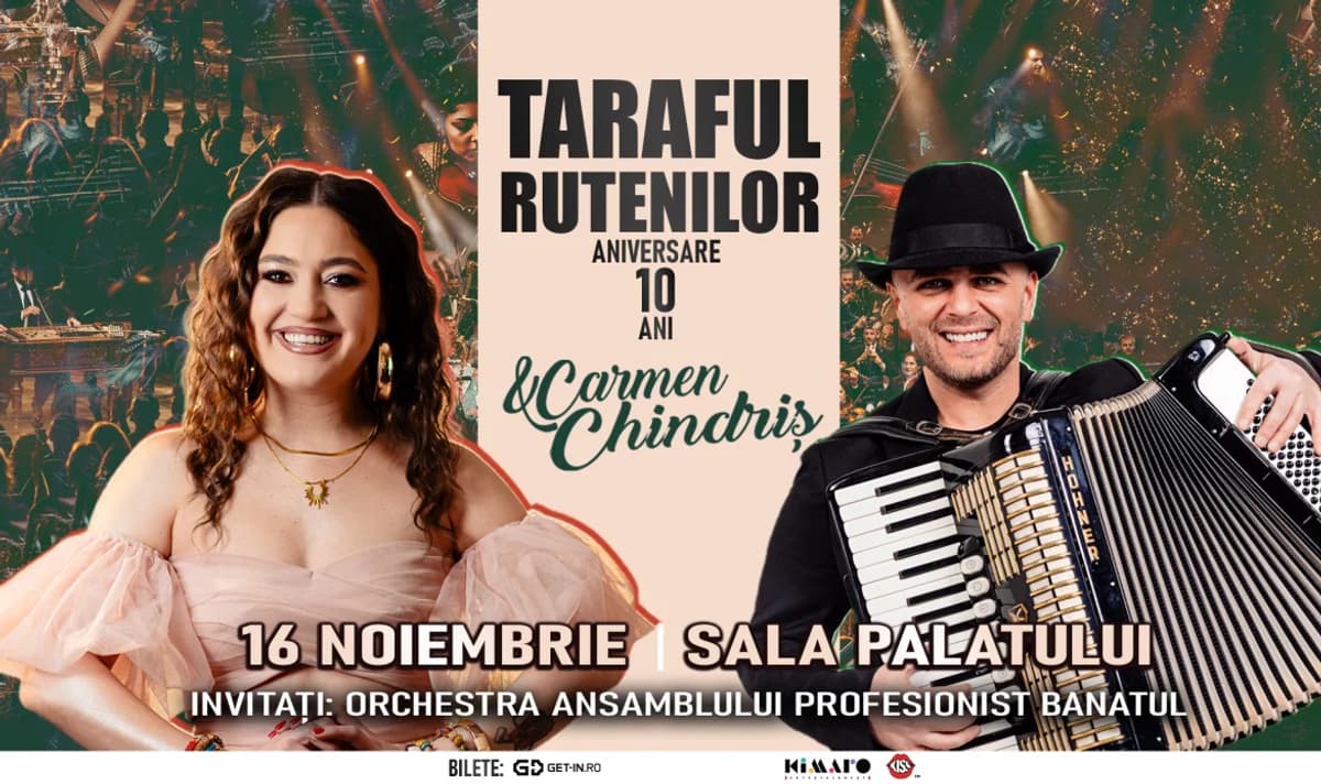 Afiș pentru Taraful Rutenilor și Carmen Chindriș – Aniversare 10 ani