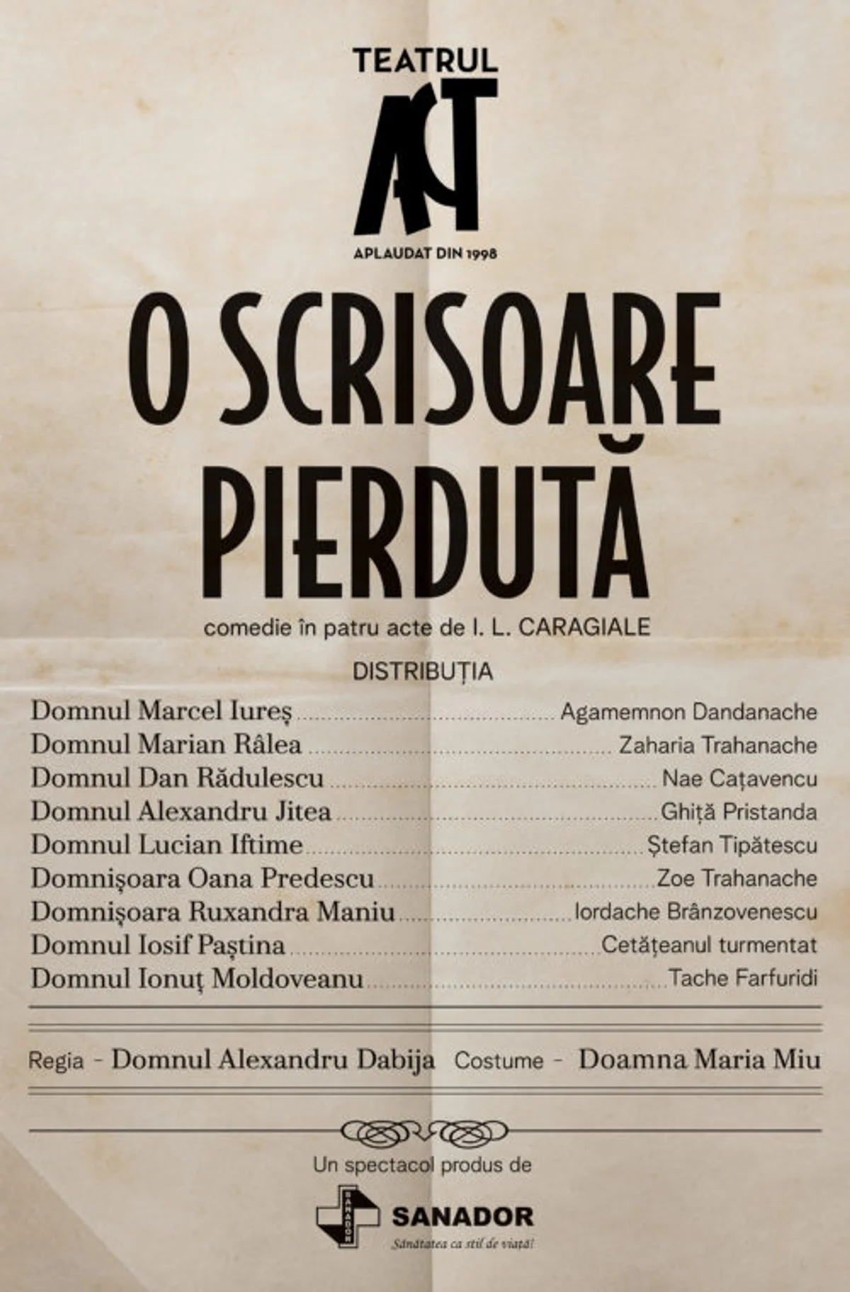 Afiș pentru O scrisoare pierdută