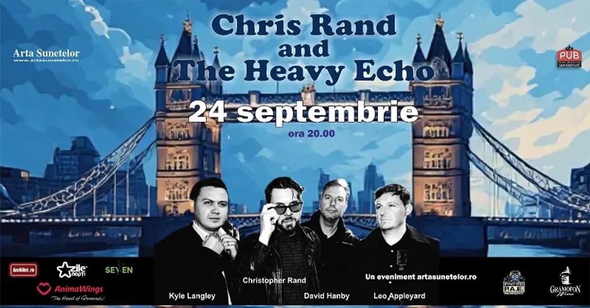 Afiș pentru Chris Rand and The Heavy Echo la București