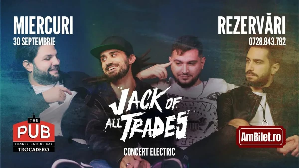 Afiș pentru Jack of all Trades - concert electric la The Pub Universității